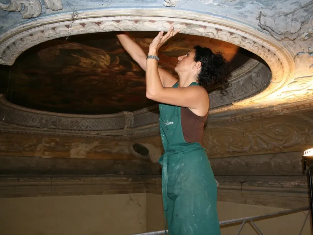 plafond peint hôte Sabatier Desperand Montpellier